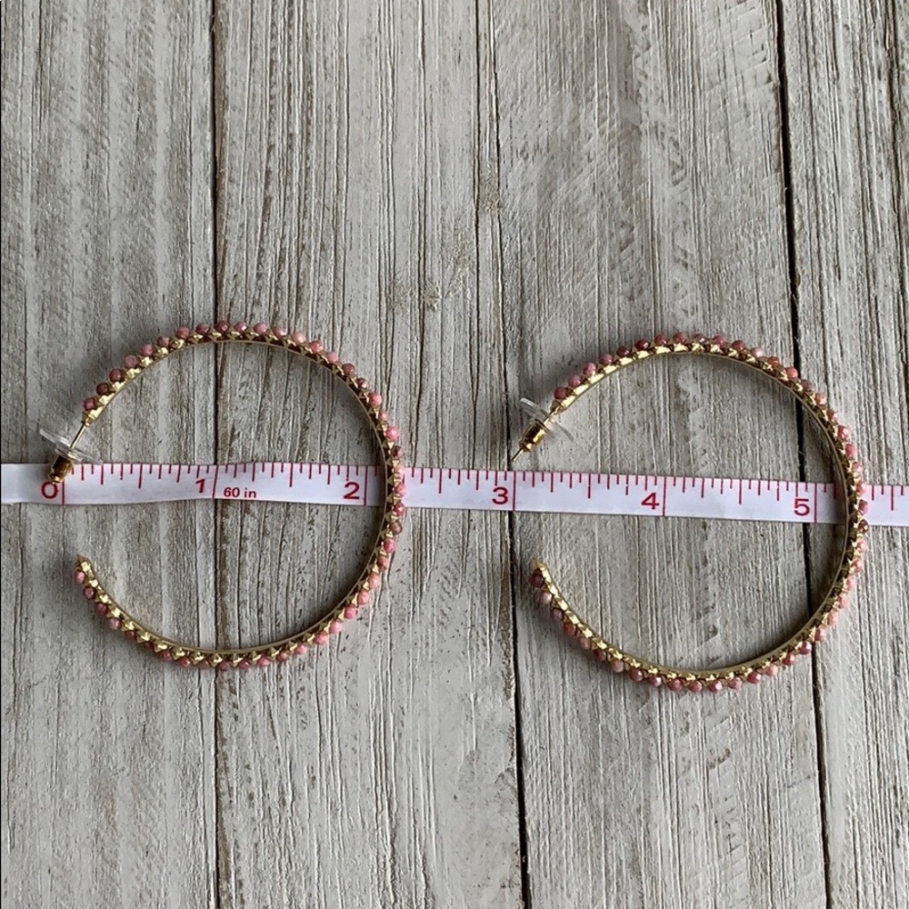 NEW Kendra Scott Pink Birdie Hoop Earrings - Picture 5 of 7